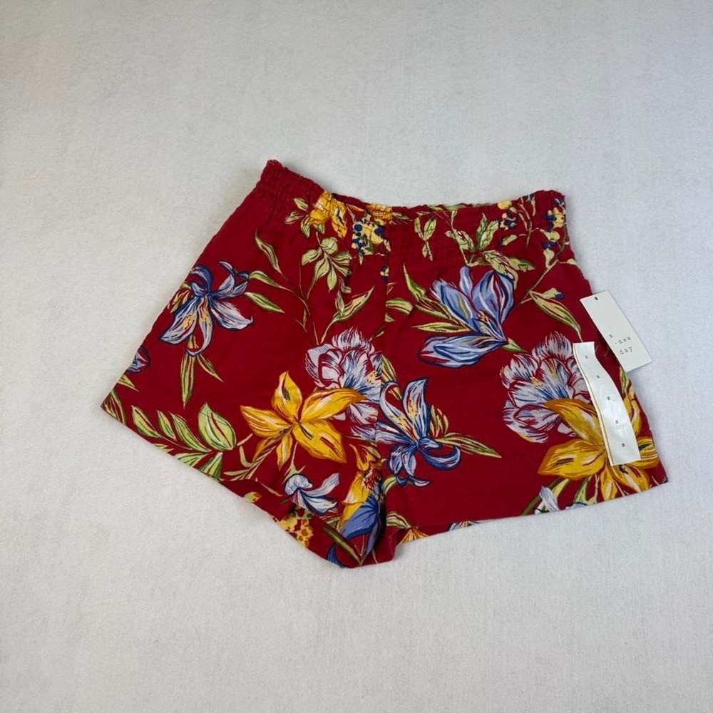 A New Day Red Floral Lounge Shorts NWT Size S